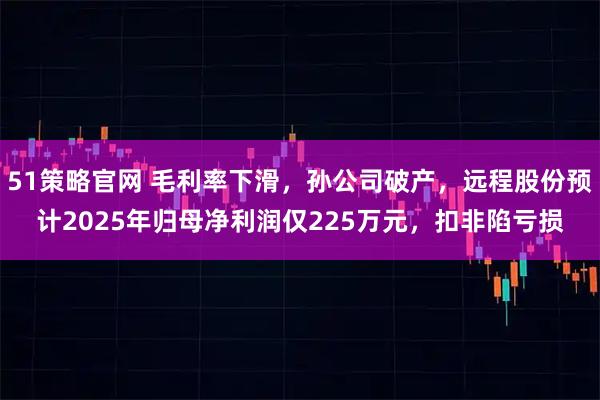 51策略官网 毛利率下滑，孙公司破产，远程股份预计2025年归母净利润仅225万元，扣非陷亏损